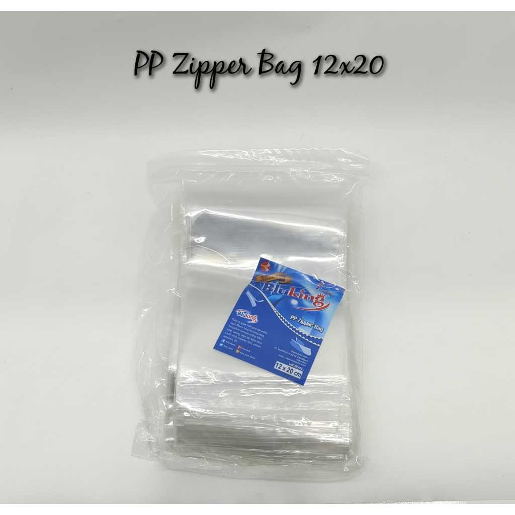 Kantong Plastik Klip Snack PP Ziplock 12x20 isi 100pcs Tebal 0.5