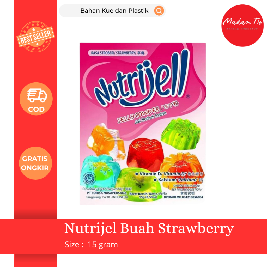 

Nutrijell Strawberry 15gram 1pcs