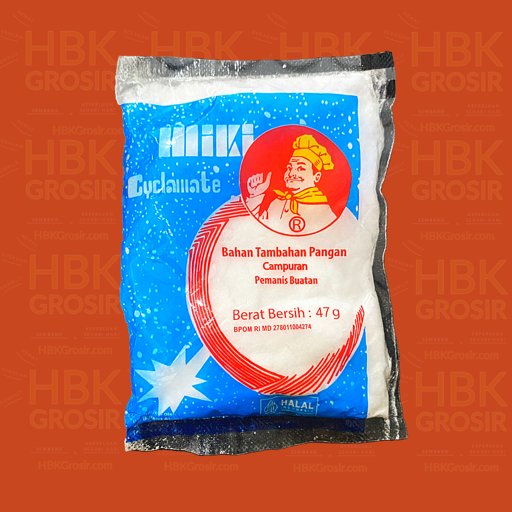 

Pemanis Buatan Miki Biru Cyclamate Kemasan Sak 47GR [HBK GROSIR - Hemat Beragam Komplit]