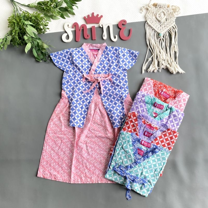 Batik Anak Hanbok Dress Batik Anak Model Hanbok Bertali Pita Kombinasi Motif Batik Cantik Hanbok Nay