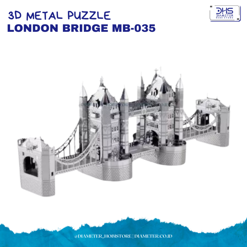 Puzzle 3D Metal LONDON BRIDGE | Replika Bangunan Arsitekur MB-035