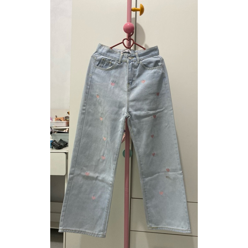 LA Otentik J19 Celana Kulot Jeans HW Jeans Wanita celana jeans gaya korea Boyfriend Jeans PREMIUM Pr