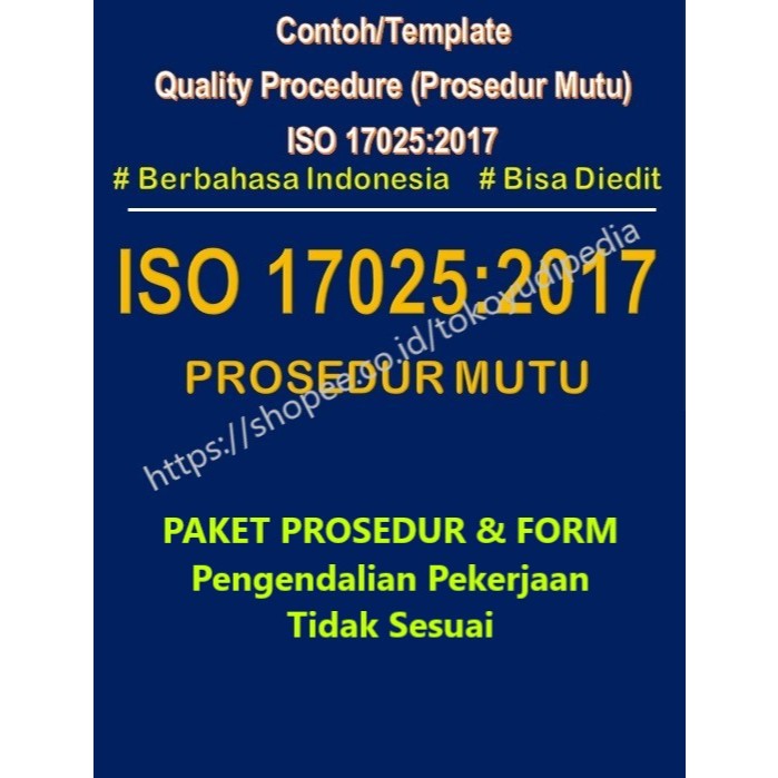 

Softcopy Paket Contoh/Template Prosedur dan Form Pengendalian Pekerjaan Tidak Sesuai ISO 17025:2017
