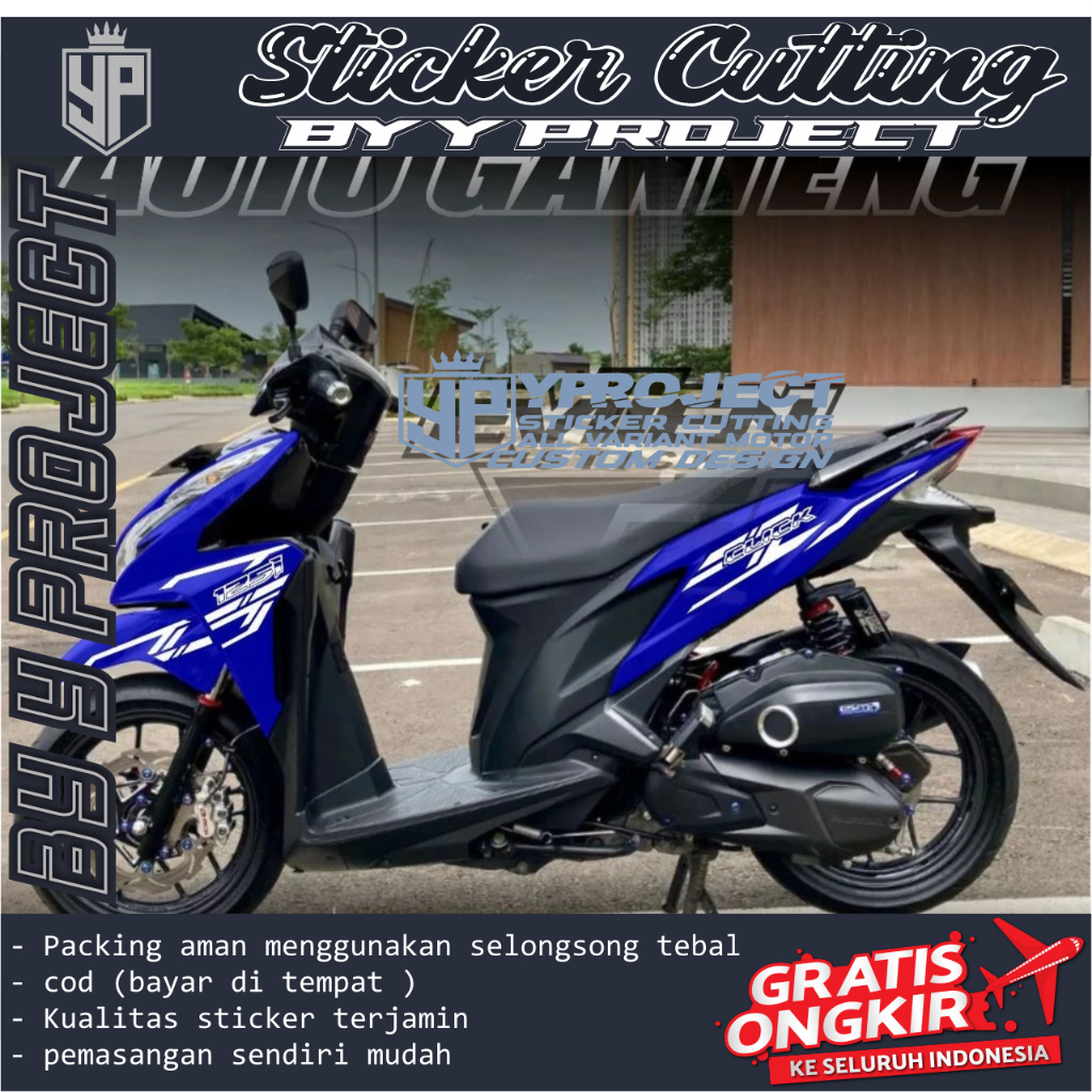 VARIO STRIPING MOTOR VARIO TECHNO 125 OLD BOHLAM/KZR 2012 2013 2014 2015 CUTTING STICKER