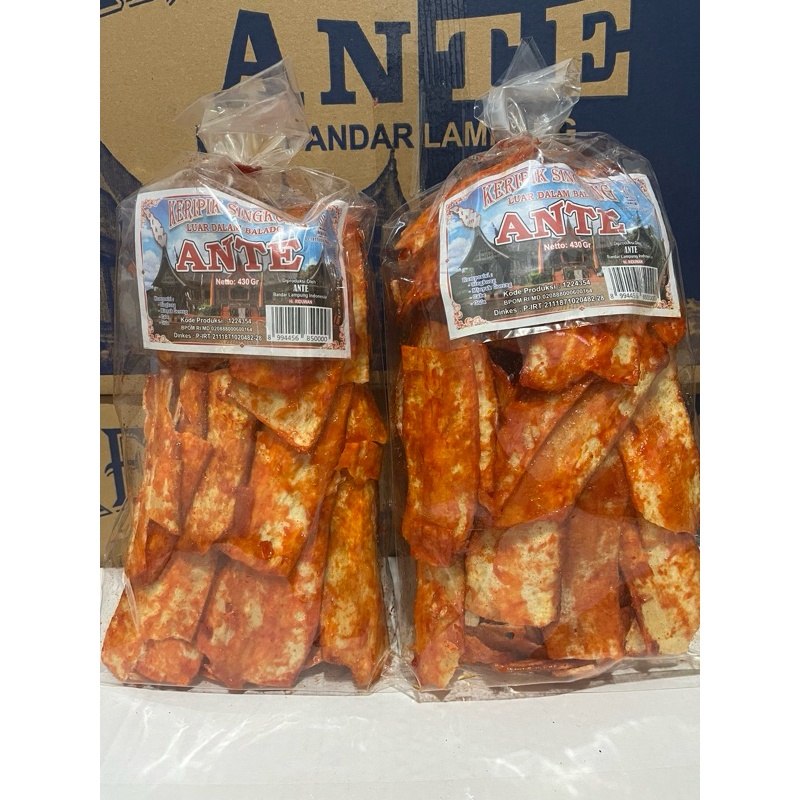 

Keripik Balado ANTE / Keripik Ante 430gr ( 1 dus isi 20pcs)