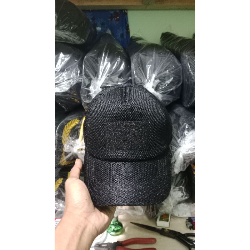 Topi tactical/Topi tactical jaring dabelmes/Topi velcro/Topi taktikal dabelmes