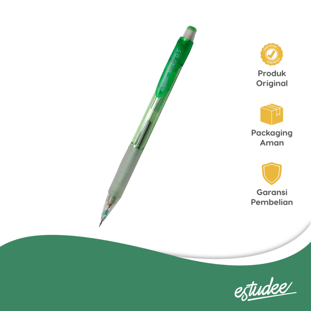 

ESTUDEE MOKU MECH.PENCIL AUTO SHAKE 0.5 GREEN ES-MP851 (PENSIL MEKANIK)