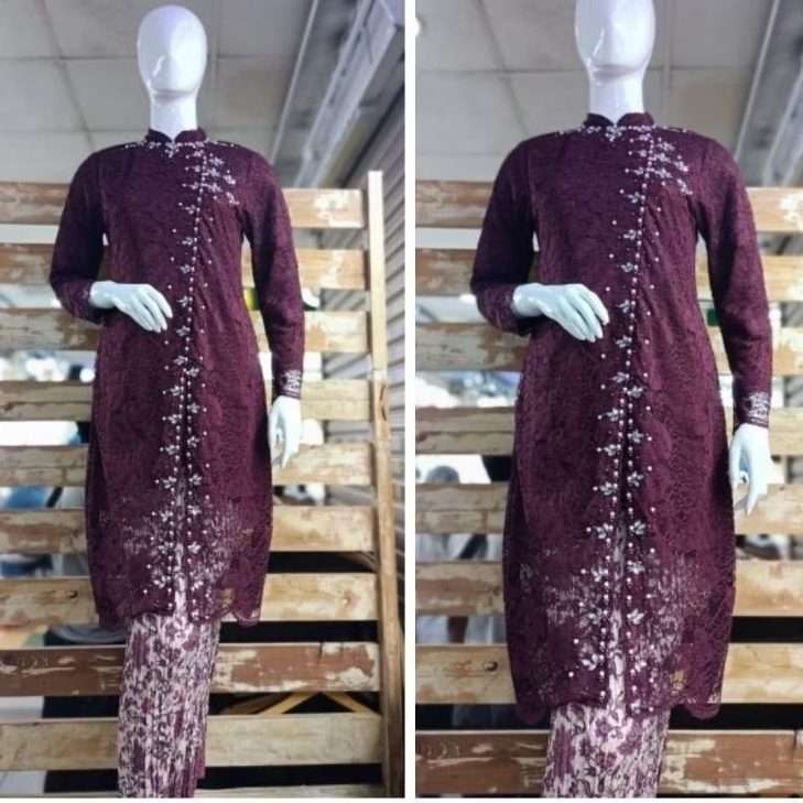 TUNIK SET BROKAT SELLA //TUNIK PESTA //SERAGAMAN PESTA
