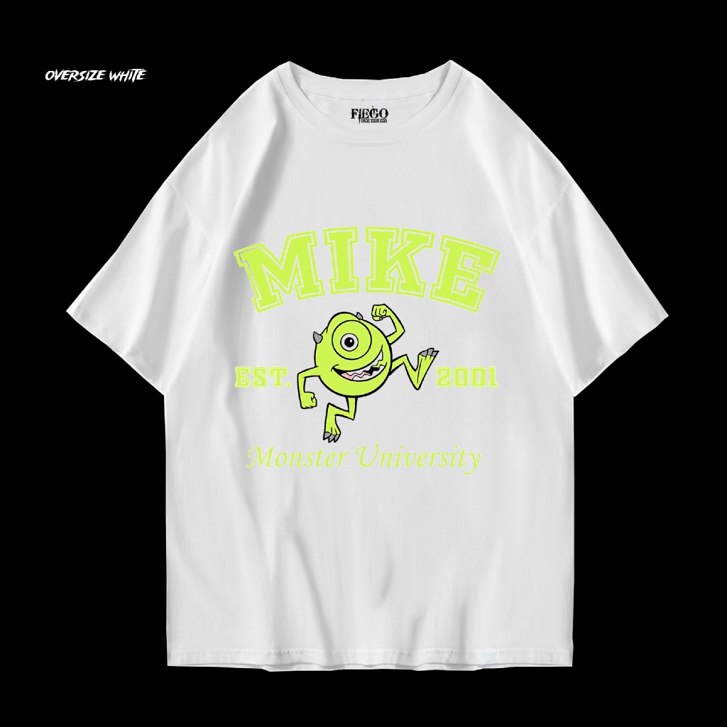 Fiego "MIKE" | Premium White Oversize T-Shirt | Oversize White TShirT