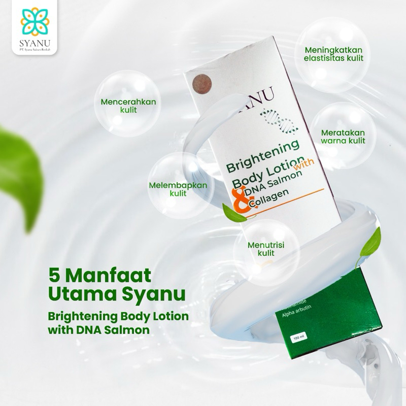 SYANU Brightening Body Lotion dengan DNA Salmon & Collagen