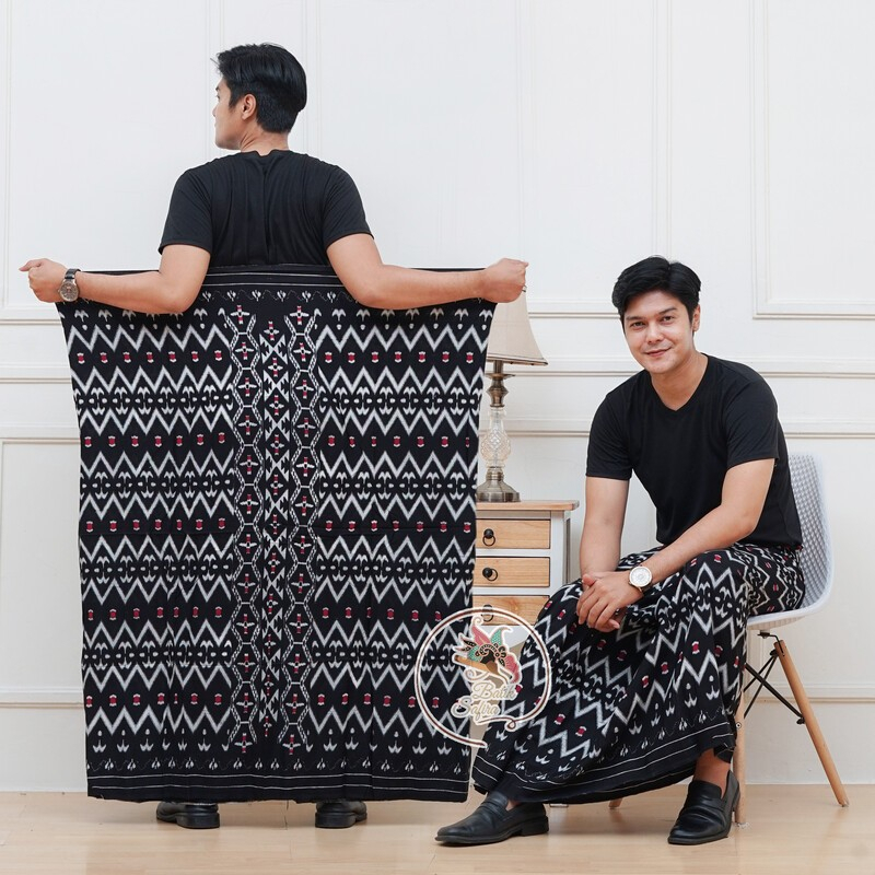 CGJ store Sarung Goyor Premium Hitam Pria Dewasa Rayon Super Terbaru Modern