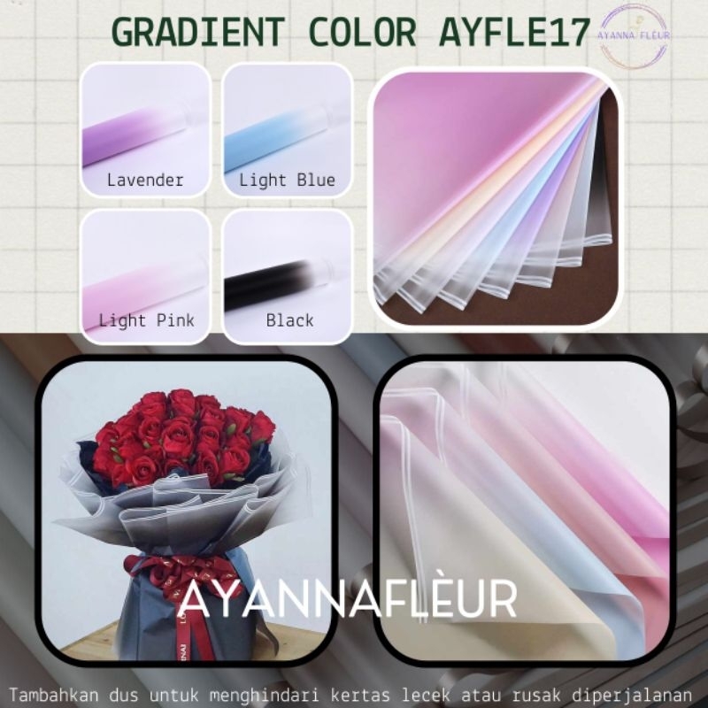 (AYFLÉ17) Gradient Kertas bunga / Flower Wrapping Paper / Flower Cellophane paper