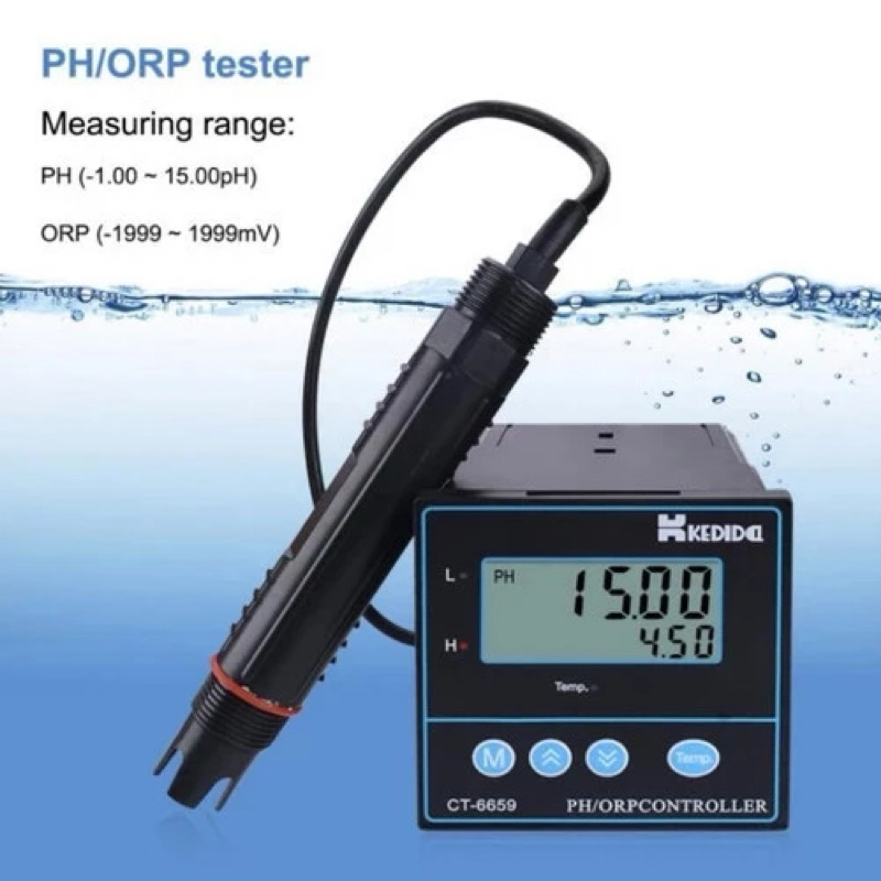 Kedida CT6659 PH ORP Controller Meter Water Kontroler Tester CT-6659