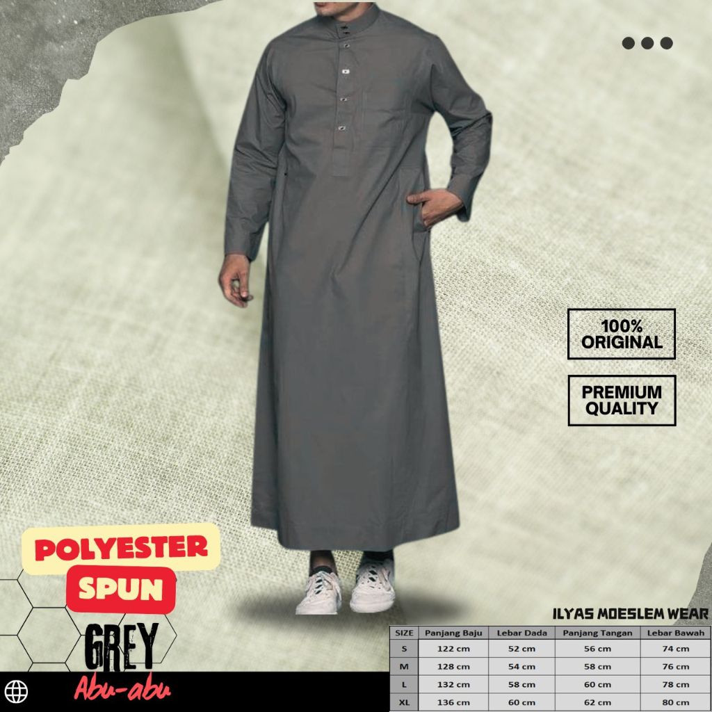 Jubah Muslim Gamis Pria Dewasa Original AL Fadhil -  setelan koko kurta pakistan - jubah madinah