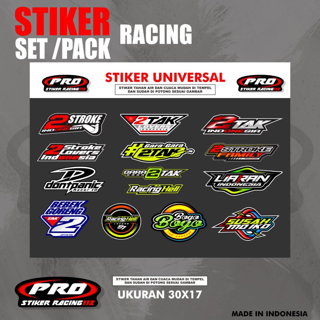 STIKER RACING STIKER MOTOR LISTRIK STIKER BENGKEL
