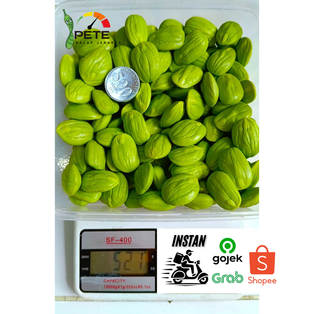 

PETE/PETAI KUPAS PREMIUM (full sortir) GRADE A+ berat 500gr/vakum/fresh