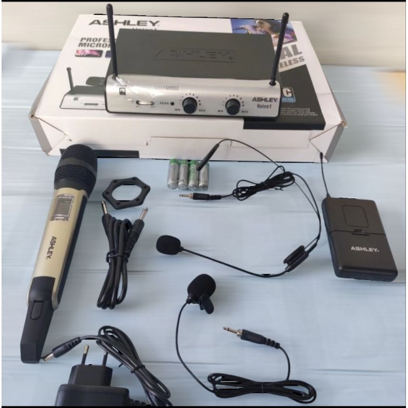 Ashley Mic Wireless Pegang Clip On Headset Mikropon Vocal Mikrofon Karaoke Original Voice 1/PJH/PGX 