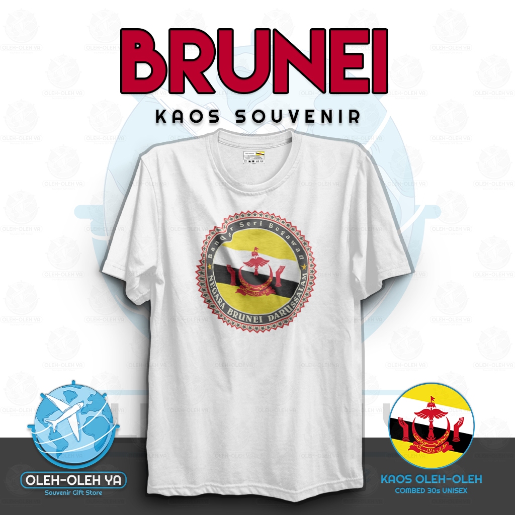 Oleh Oleh YA Souvenir Kaos Brunei Darussalam Oleh Oleh Kaos Brunei T-Shirt Souvenir T-Shirt Brunei D