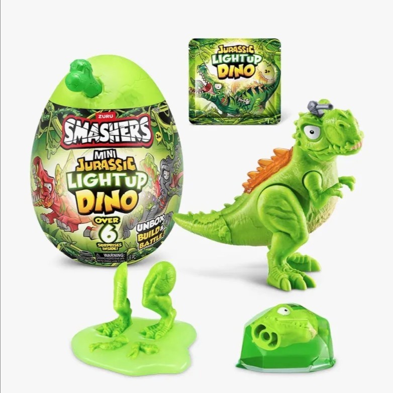 ZURU Smashers Mini Jurassic Light Up Dino Egg Unboxing Surprises