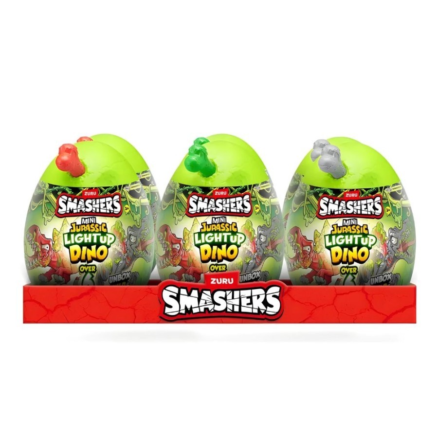 ZURU Smashers Mini Jurassic Light Up Dino Egg Surprises
