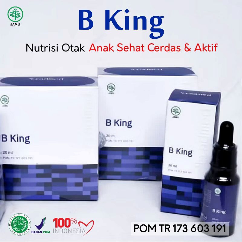 BKING - B KING - BRAINKING PLUS Original Nutrisi Herbal Bantu Atasi Speech Delay 1 Box ISI 1 Botol