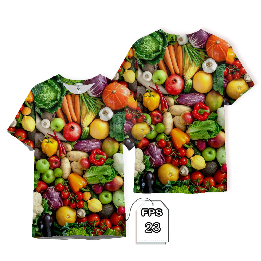 KAOS UNIK SAYURAN HIJAU FULL PRINTING KAOS DEWASA 3D Premium KAOS LUCU DAN KEREN