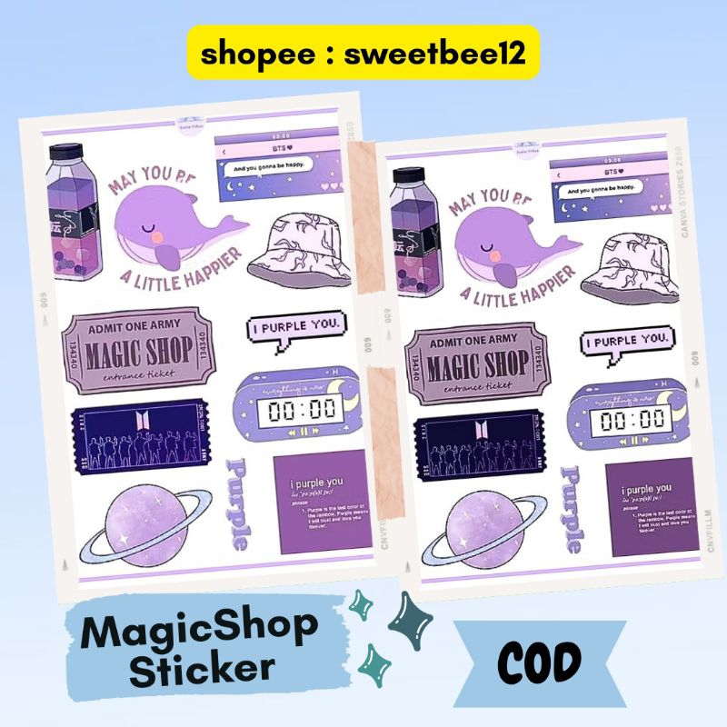 

Sticker MAGIC SHOP BTS Cute Lucu A6