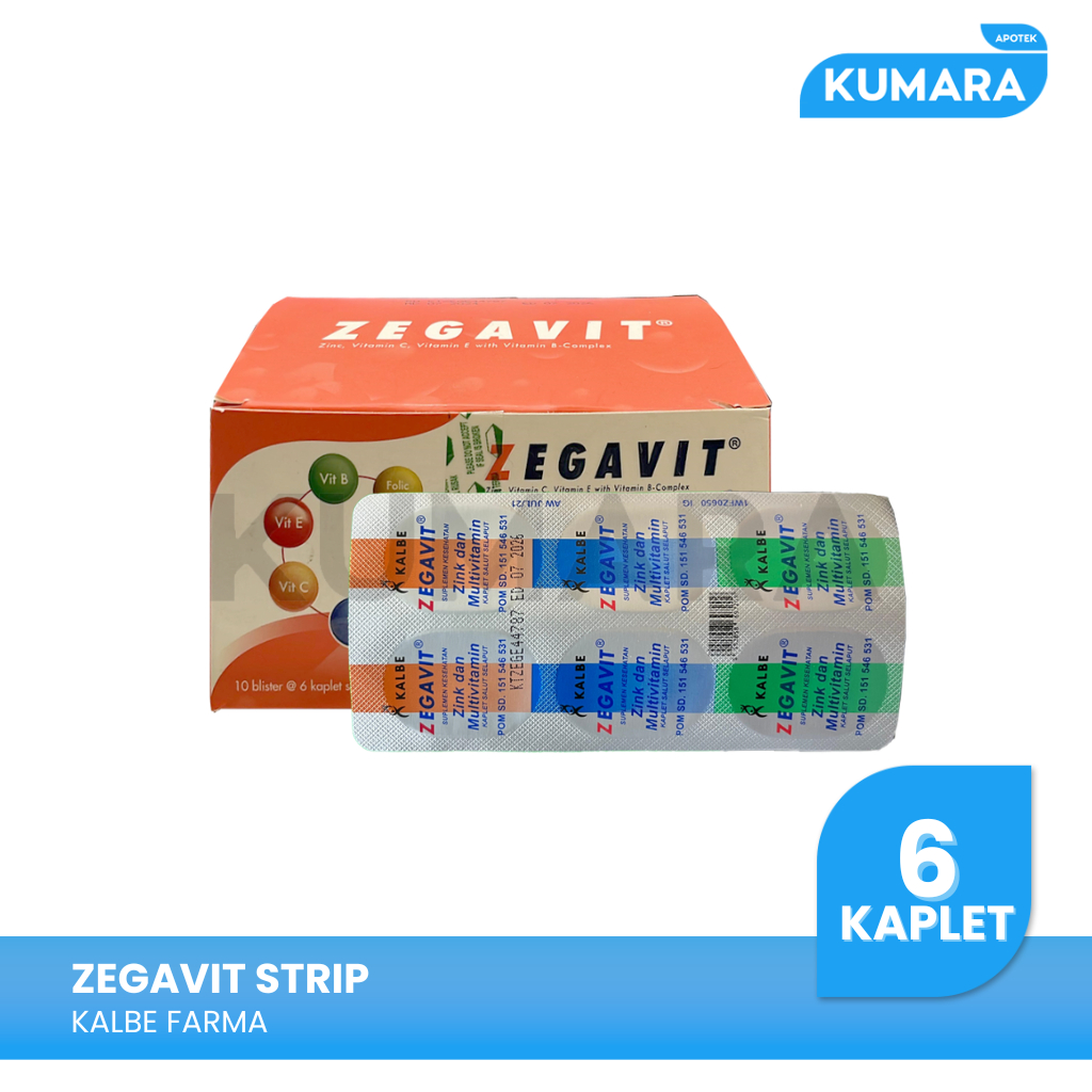Zegavit Strip 6 Kaplet - Multivitamin & Zinc