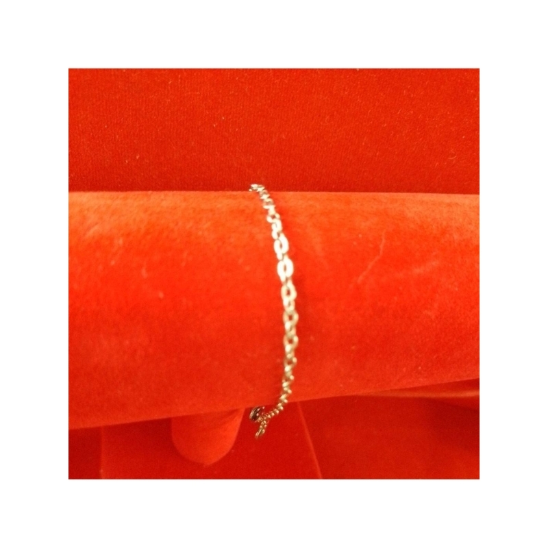 TGT16 Gelang Rantai Polos Titanium Warna Emas Putih