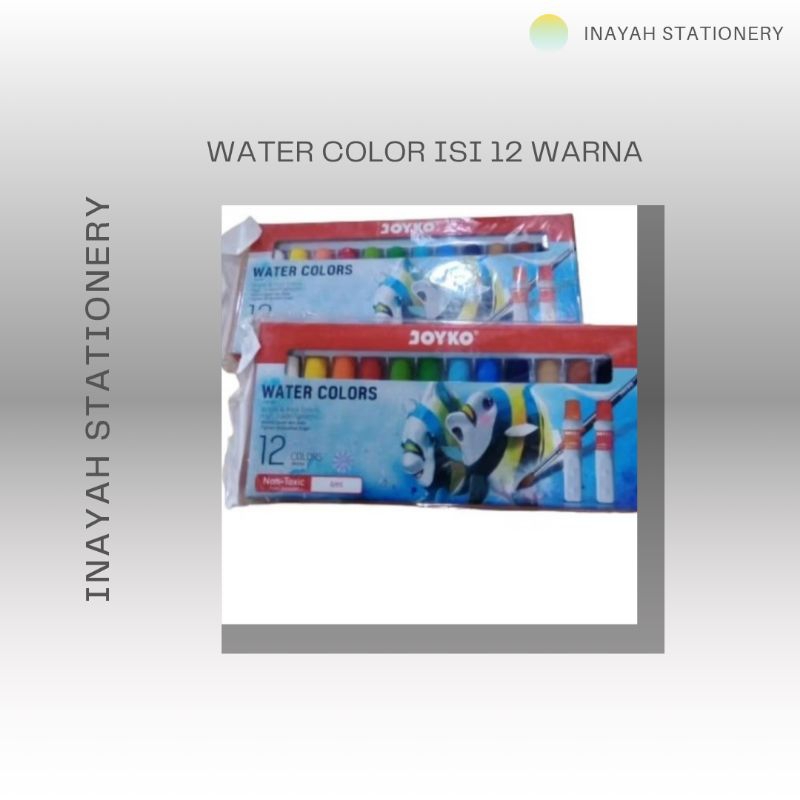 

JOYKO WATER COLORS 12 WARNA UNTUK MELUKIS Stationery Lukisan