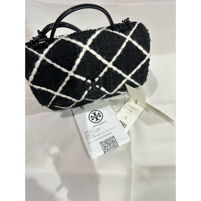 Tory Burch Willa Tweed Mini Top Handle Tote Bag Preloved