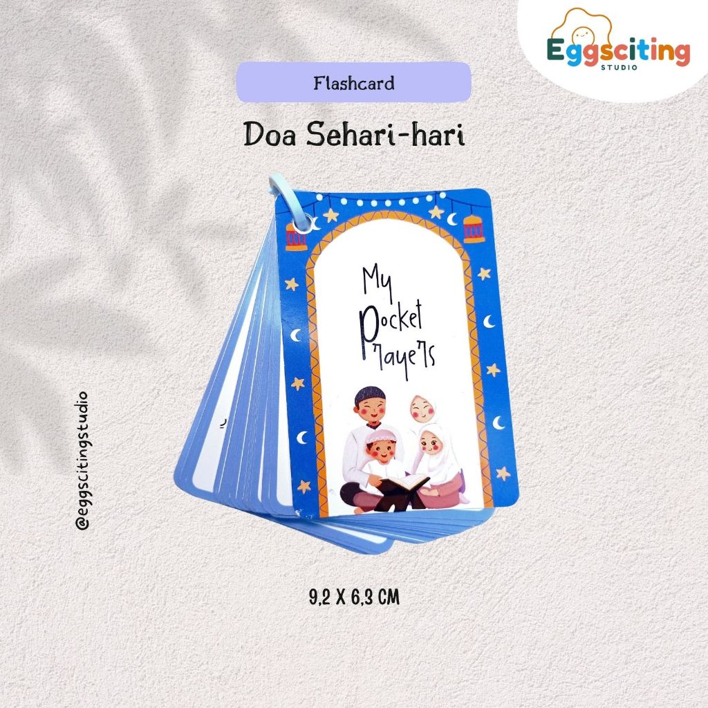 Flashcard Edukasi Anak Muslim - Doa Sehari-hari / Flashcard Doa Sehari-hari / Flashcard Doa Pendek