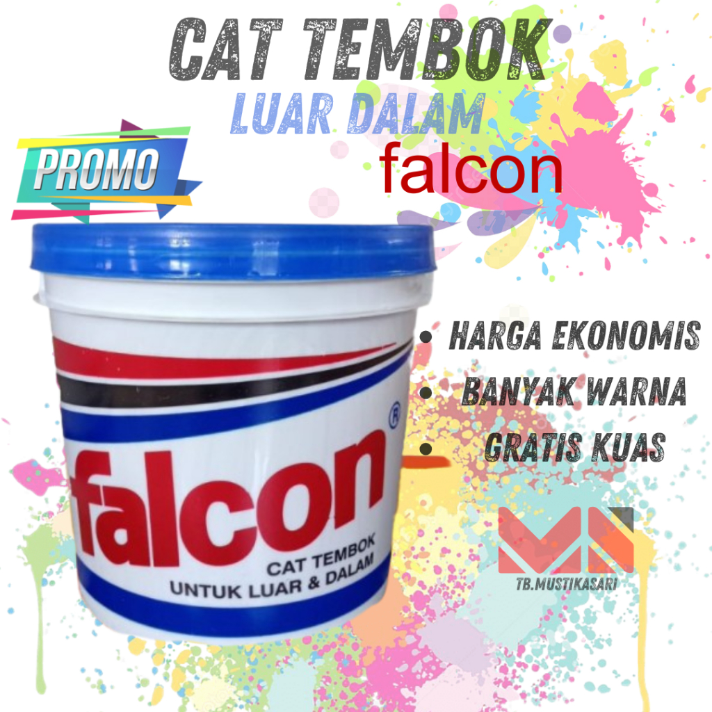 Cat Tembok Falcon Exterior Interior 5Kg Cerah Tahan Lama