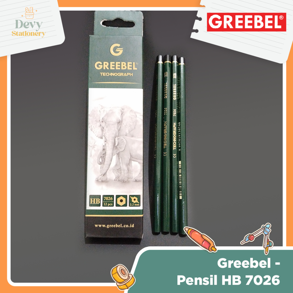 

GREEBEL Pensil HB 7026 Pensil Tebal dan Bagus