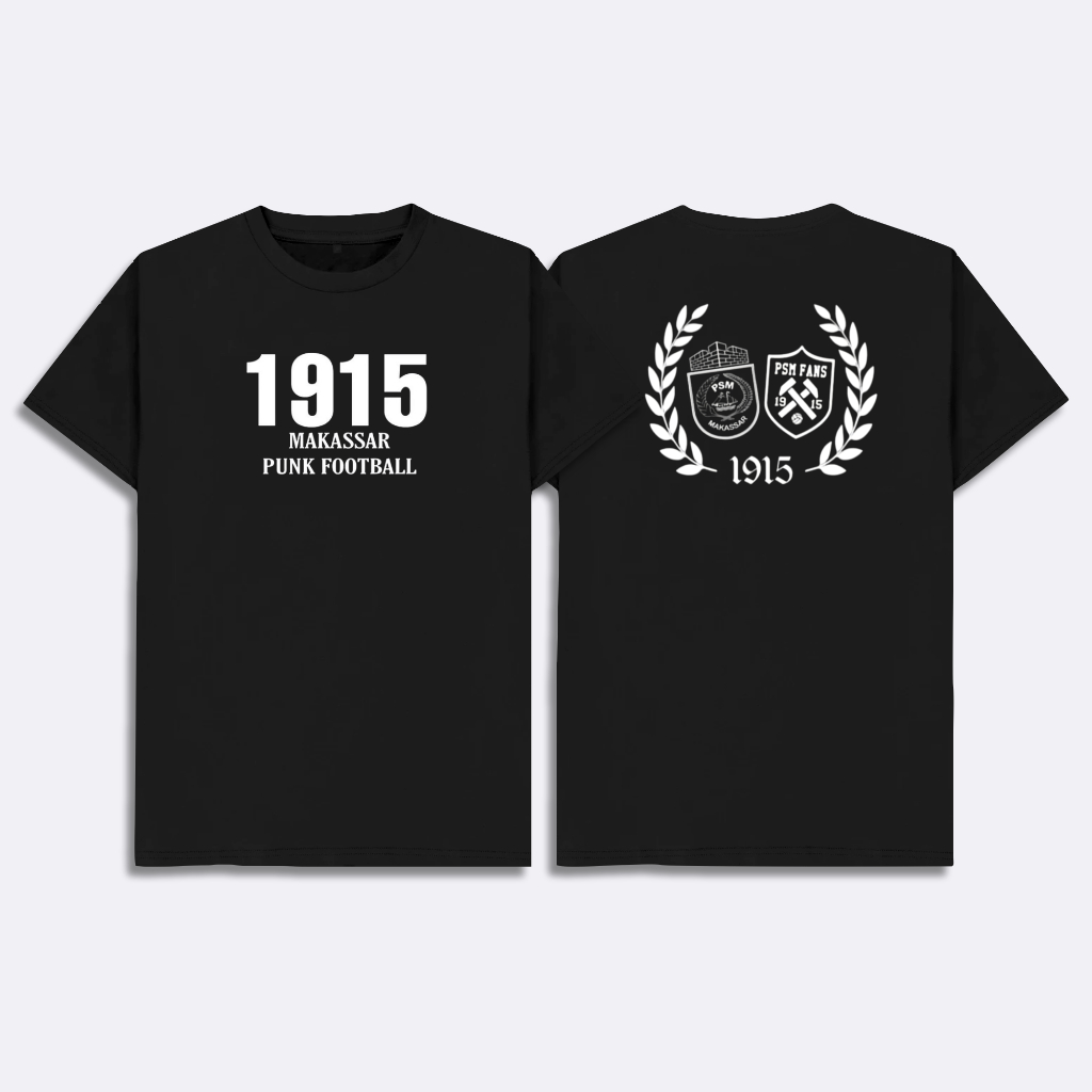 Kaos Makassar Punk Football 1915 Kaos Suporter Bola PSM Makassar TShirt PSM Fans