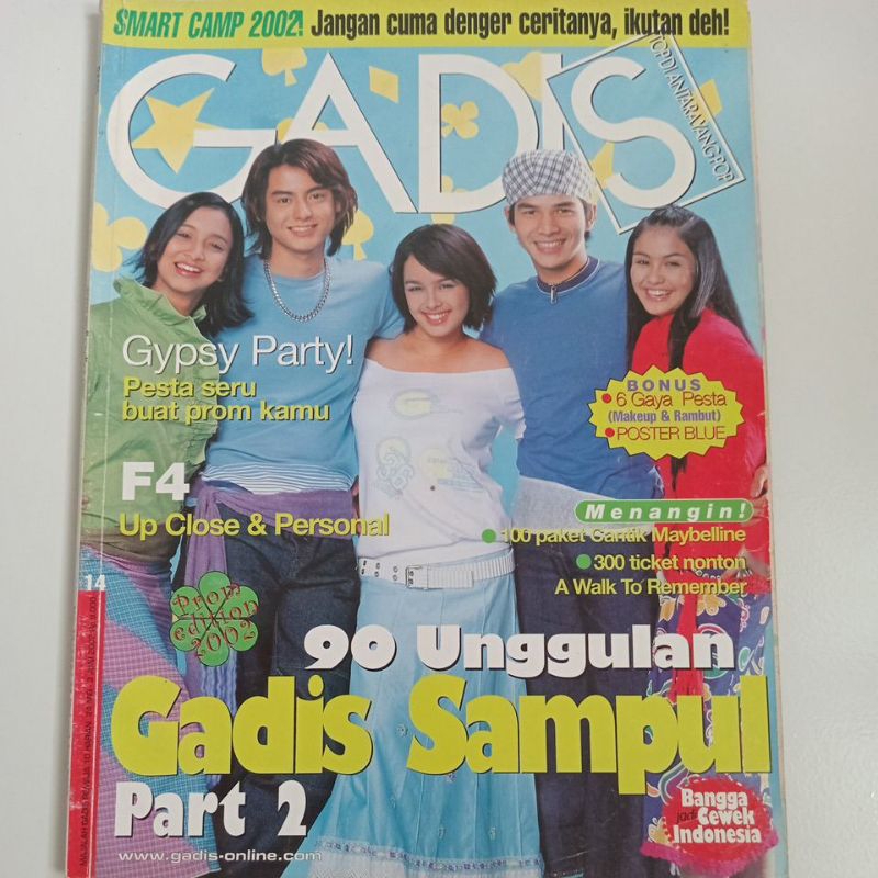 Majalah Gadis Tahun 2002 Cover Jonathan Freezy