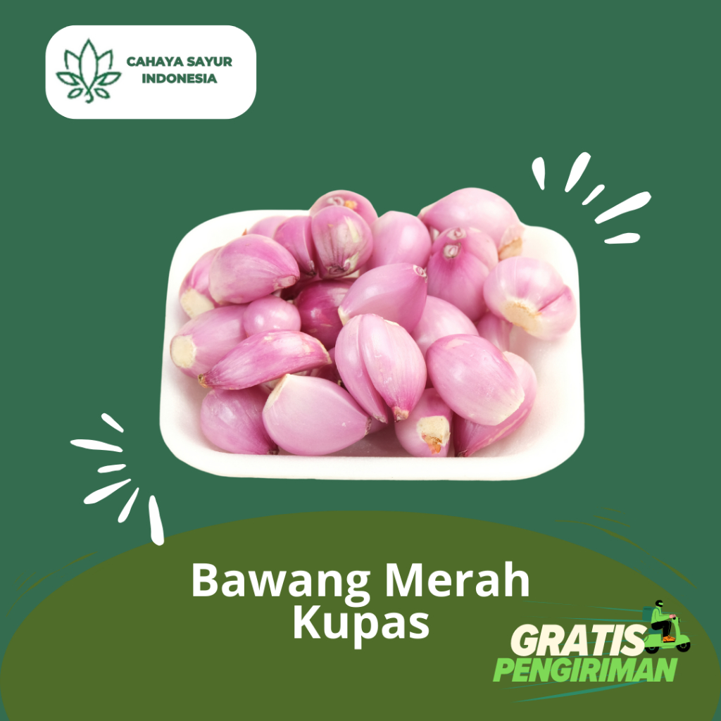 

Bawang Merah Kupas Segar 1Kg + Gratis Ongkir