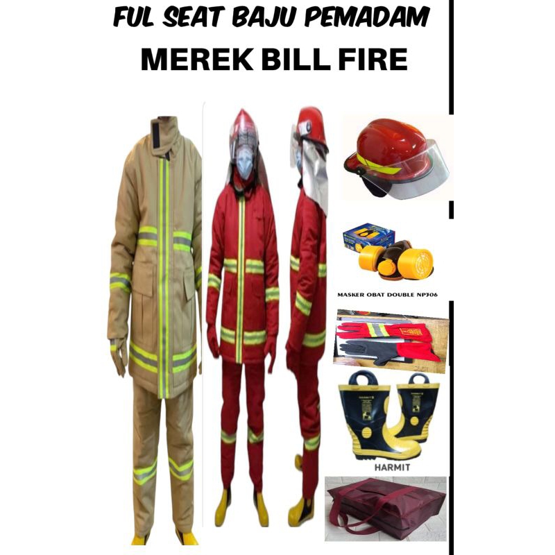 FULL SEAT BAJU PEMADAM/FULL SEAT BAJU PEMADAM BILLFIRE/ BAJU PEMADAM MURAH/ BAJU DAMKAR MURAH/ BAJU 