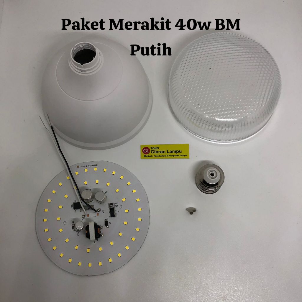 Paket Merakit LED Transparan 40 Watt - Rakitan Lampu LED Transparan 40w Tanpa Merk