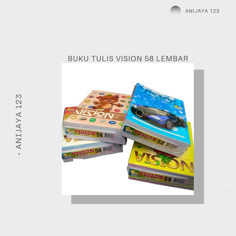 

BUKU TULIS VISION 1PACK ISI 10 BUAH (58LEMBAR)