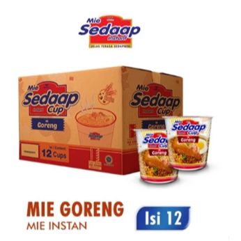 

Mie SEDAAP Kemasan Cup All Varian 1 Karton isi 12 cups @77 gr