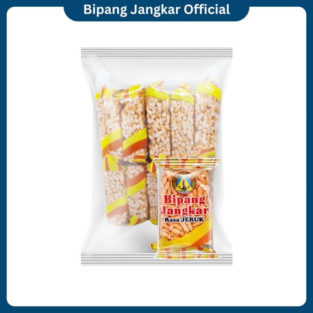 

BIPANG/ JIPANG/PUFF RICE JANGKAR PASURUAN ANEKA BUAH RASA JERUK ISI 10 PCS CAMILAN