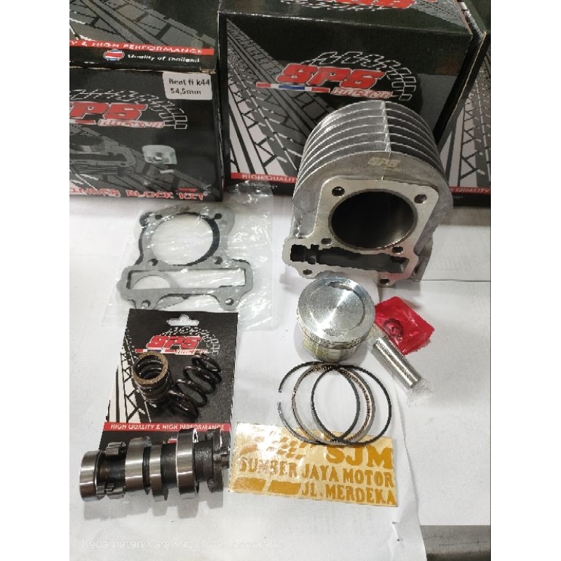 Paketan Bore Up 130cc Beat Fi Scoppy Fi Vario 110fi Stater Halus K44 SP5 Racing Thailand Blok seher 