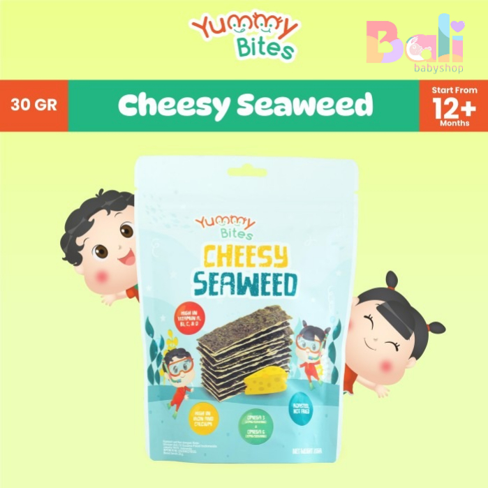 

Yummy Bites Cheesy Seaweed 20g | Cemilan Camilan Snack MPASI Bayi Anak BB Baby