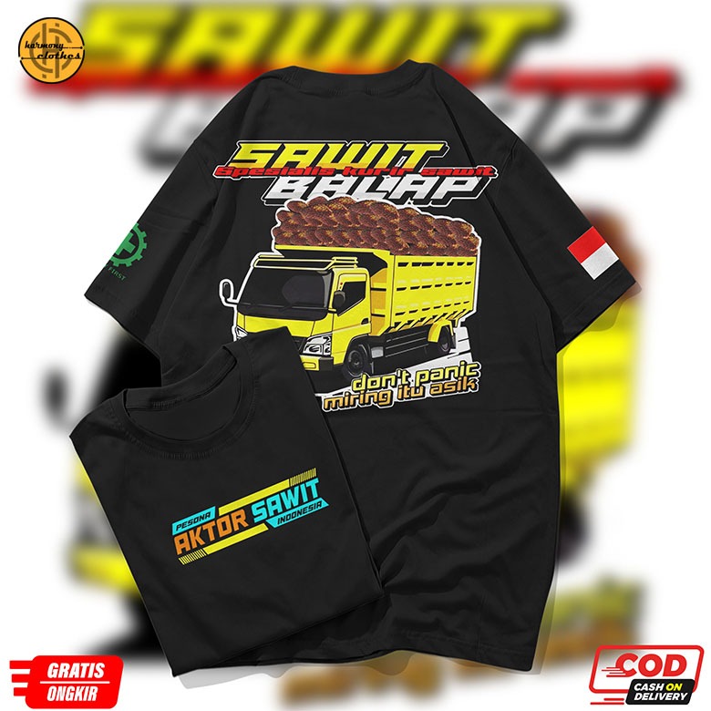 3bee store T-Shirt Kaos Distro Mobil Truk Sawit Balap | Kaos Driver Muda | Baju pria Mobil Truk Terb