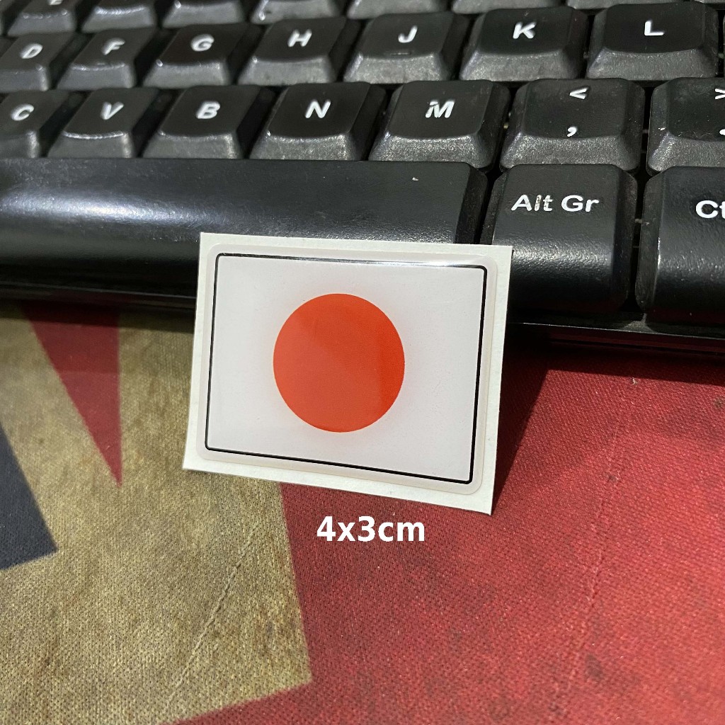 

Sticker Timbul Resin BENDERA JEPANG Logo Stiker Japan Lycal 3D Kecil Satuan