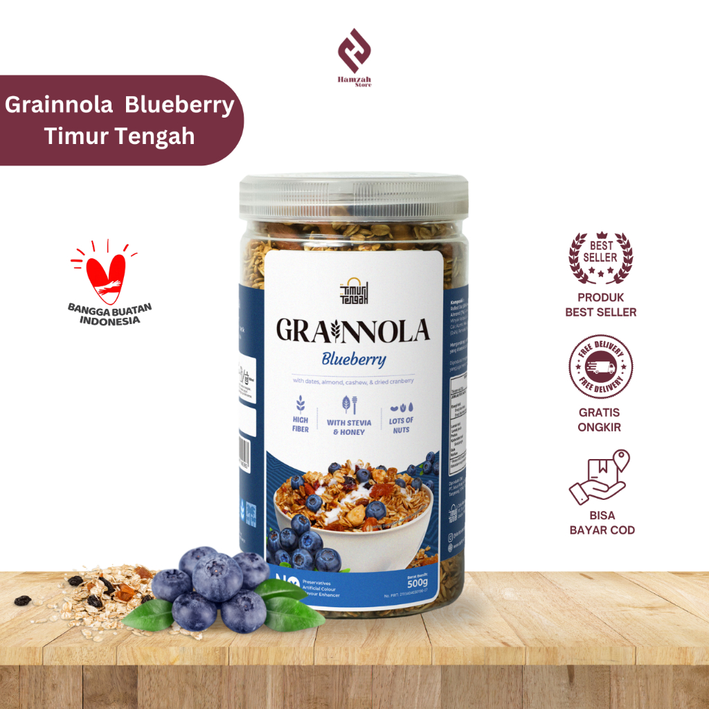 

Granola Combo Blue Berry 500gr - Sereal Sehat Original Grainnola TIMUR TENGAH