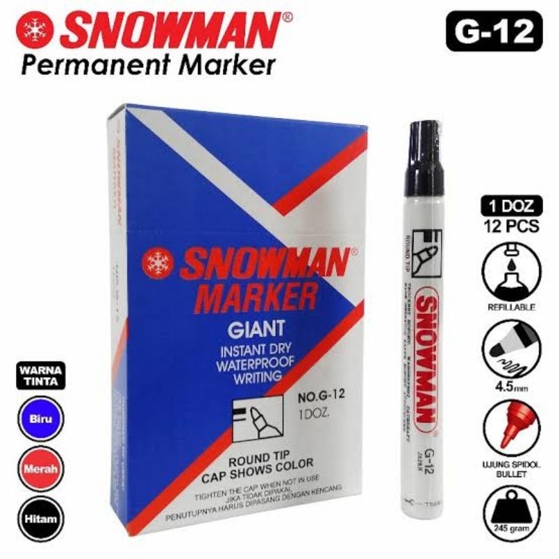 [PCS] SPIDOL SNOWMAN G-12 PERMANEN / SPIDOL G12 PERMANEN