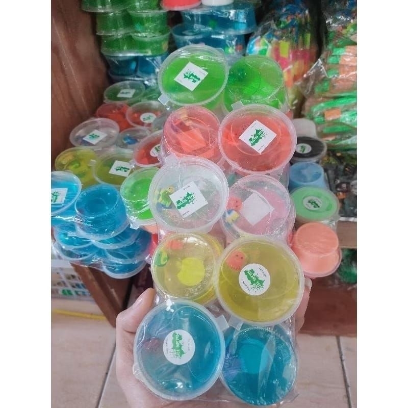 10 pcs slime sambal gliter cup 35cc / slime sambal / slem murah