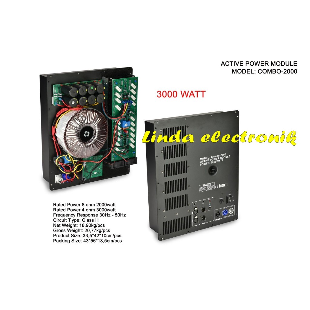 power kit ashley combo 2000 3000 watt class H original by ashley